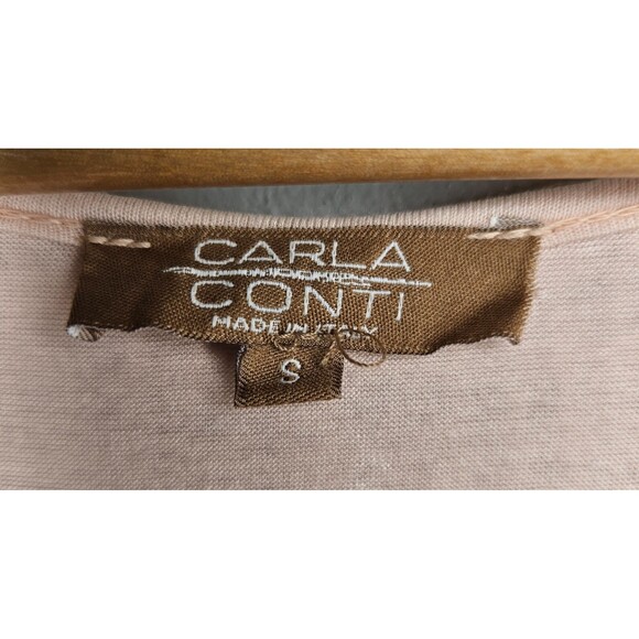 CARLA CONTI 100% Silk Blouse Small Pink Flutter Sleeves Lined Fairy Butterfly - Picture 7 of 9